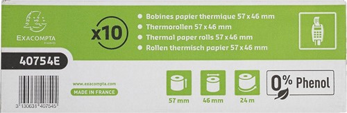 Thermorollen Exacompta 57x46mm 24 meter 0% Phenol