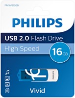 USB stick 2.0 Philips Vivid USB-A 16GB blauw-3