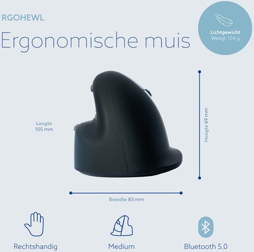 Muis R-Go Ergonomisch HE Break Wireless Rechts M-5