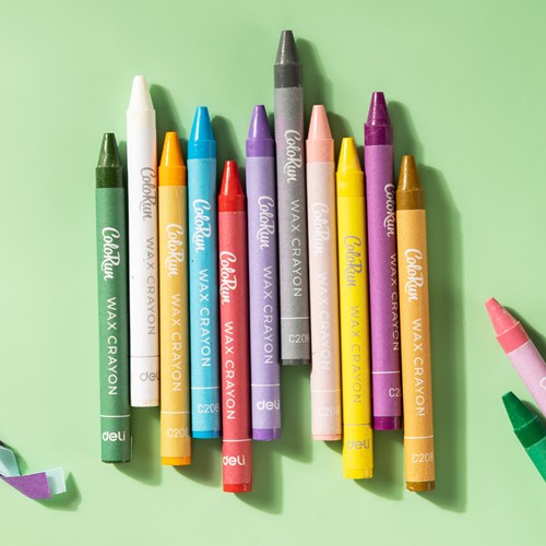 Deli ColoRun waskrijt - 12 kleuren-3