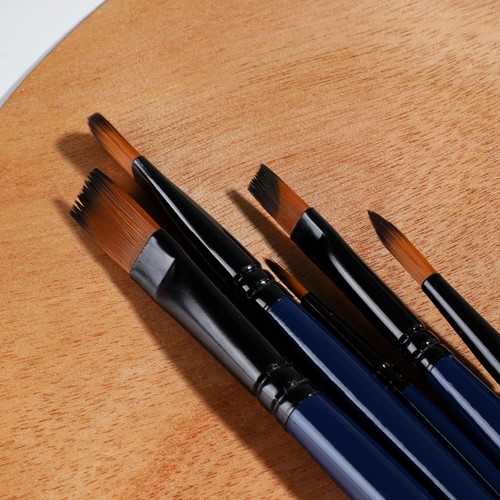 Penselen soft nylon - 6 stuks