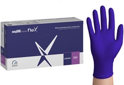 Nitril handschoenen - Kobalt blauw - maat XS - 100 stuks - easyCare Flex