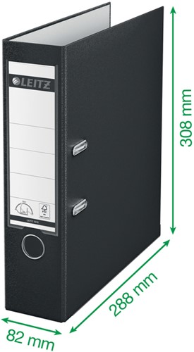 Ordner Leitz 1010 180° 80mm PP A4 blauw-2