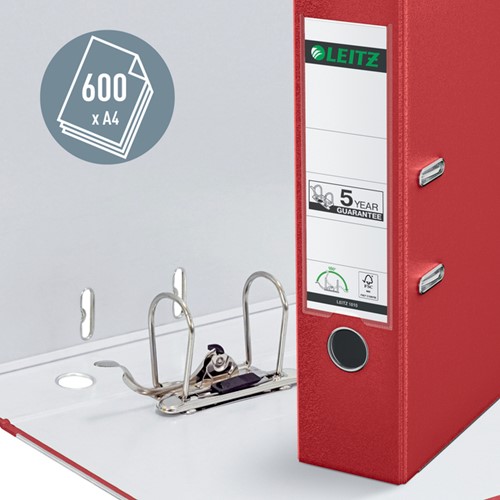 Ordner Leitz 1010 180° 80mm PP A4 rood-3