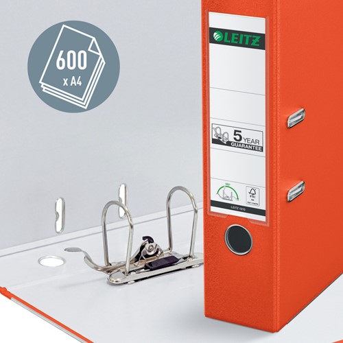 Ordner Leitz 1010 180° 80mm PP A4 lichtrood-3