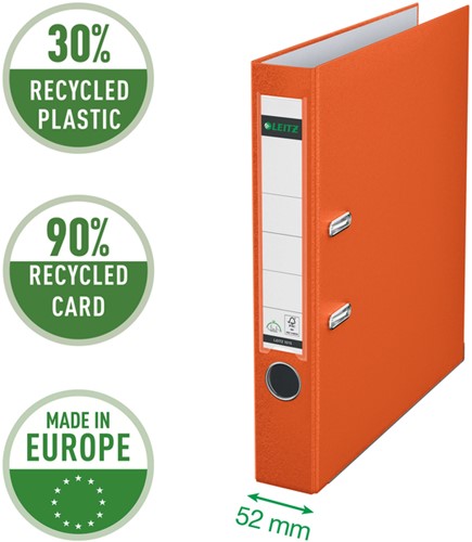 Ordner Leitz 1015 180° 50mm PP A4 oranje-3