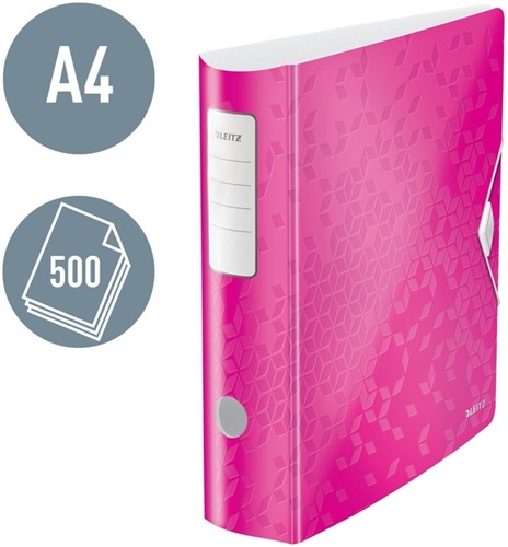 Ordner Leitz WOW active 180° 80mm PP A4 roze-5