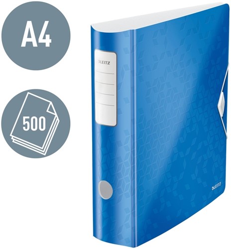 Ordner Leitz WOW active 180° 80mm PP A4 blauw-5