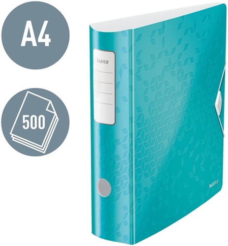 Ordner Leitz WOW active 180° 80mm PP A4 ijsblauw-3