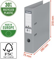 Ordner Esselte No.1 Power VIVIDA 75mm 30% gerecycled PP folie wit-3