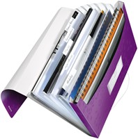Projectmap Leitz WOW voor A4 6 vaks PP paars-2