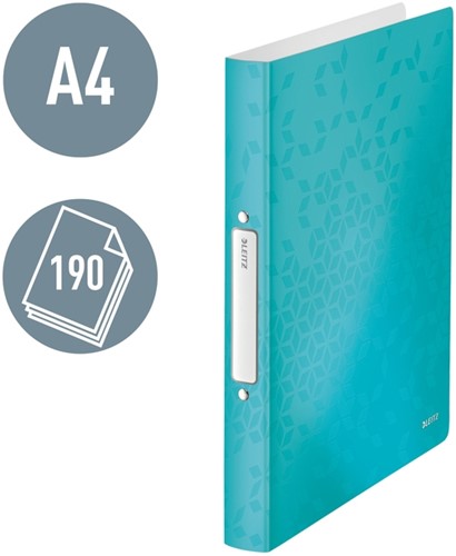 Ringband Leitz WOW A4 2-rings O-mechaniek 25mm PP ijsblauw-3