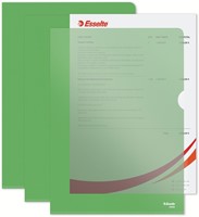 Insteekmap L-model Esselte standaard A4 0.11mm PP groen 100 stuks-6
