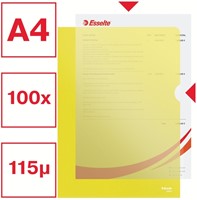 Insteekmap L-model Esselte standaard A4 0.11mm PP geel 100 stuks-4