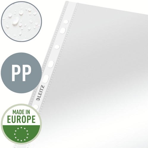 Showtas Leitz Premium standaard copy safe 0.08mm PP A4 transparant 100 stuks-1