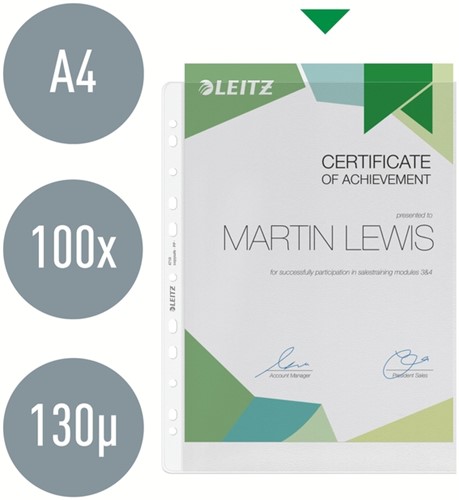 Showtas Leitz Premium copy safe 0.13mm PP A4 100 stuks-1