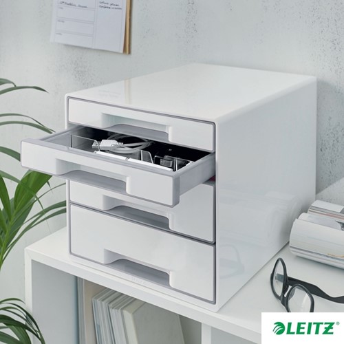 Ladenblok Leitz WOW CUBE A4 maxi 4 laden wit/grijs-7
