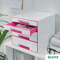 Ladenblok Leitz WOW 4 laden wit/roze-6