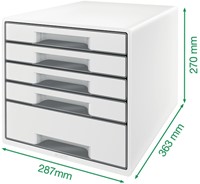 Ladenblok Leitz WoW 5 laden wit/paars-1