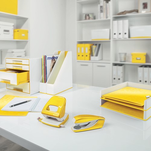 Ringband Leitz WOW A4 maxi 2-rings D-mechaniek 25mm geel-3