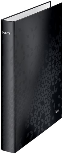 Ringband Leitz WOW A4 maxi 4-rings D-mechaniek 25mm zwart
