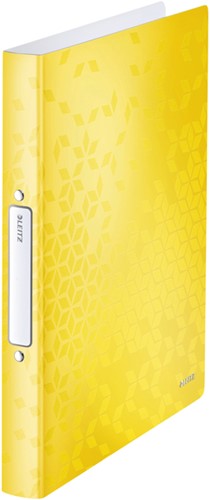 Ringband Leitz WOW A4 2-rings O-mechaniek 25mm PP geel