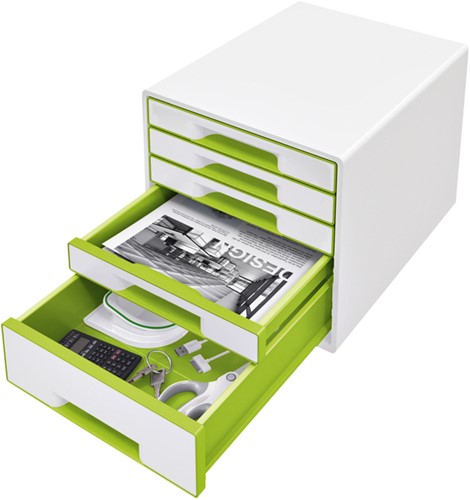 Ladenblok Leitz WOW CUBE 5 laden wit/groen-2