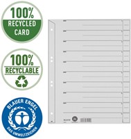 Scheidingsbladen Leitz A4 karton 200gr 6-gaats grijs 100 stuks-6