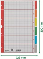 Tabbladen Leitz 4-gaats 4350 6-delig grijs karton-2