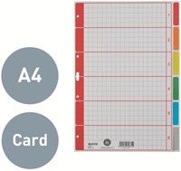 Tabbladen Leitz 4-gaats 4350 6-delig grijs karton-4