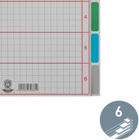 Tabbladen Leitz 4-gaats 4350 6-delig grijs karton-5