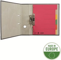 Tabbladen Leitz 4-gaats 4350 6-delig grijs karton-13