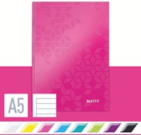 Notitieboek Leitz WOW A5 160blz 90gr lijn roze-3