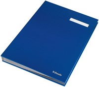 Vloeiboek Esselte karton 20 tabbladen blauw-4