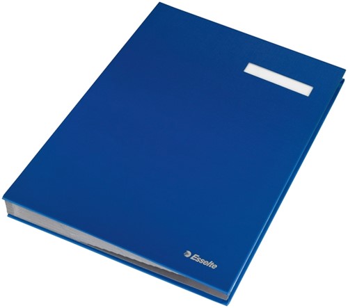 Vloeiboek Esselte karton 20 tabbladen blauw-4