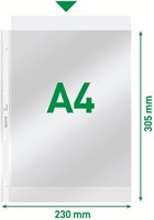 Showtas Leitz Premium standaard copy safe 0.09mm 4-gaats PVC A4 glashelder 100 stuks-1
