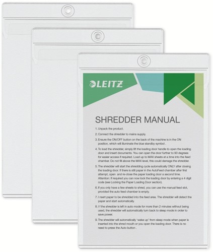 Insteekmap U-model Leitz Premium met ophangoog 0.20mm PVC A5 transparant 50 stuks-4