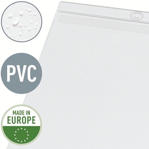 Insteekmap U-model Leitz Premium met ophangoog 0.20mm PVC A5 transparant 50 stuks-8
