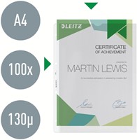 Showtas Leitz Premium met uitsnede copy safe 0.13mm PP A4 transparant 100 stuks-6