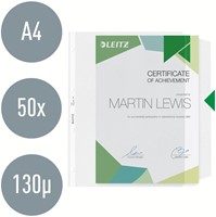 Showtas Leitz Premium met klep copy safe 0.13mm PP A4 transparant 50 stuks-1