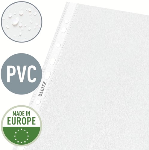 Showtas Leitz Premium standaard 11-gaats copy safe 0.085mm PP A4 transparant 100 stuks-4