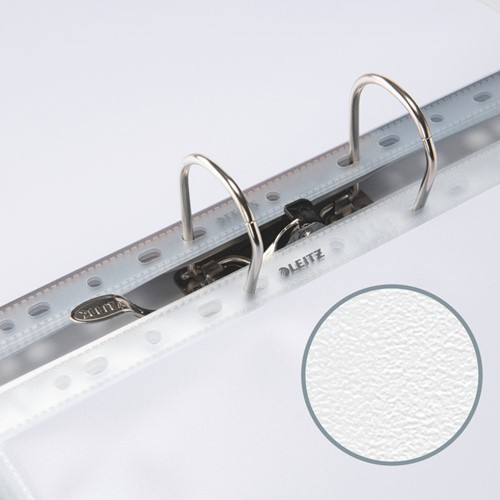 Harmonica showtas Leitz Premium 0.17mm metalen perforatiestrip copy safe A4 glashelder 3 stuks-8