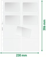 Showtas Leitz Premium voor visitekaartjes copy safe PP A4 glashelder 10 stuks-1