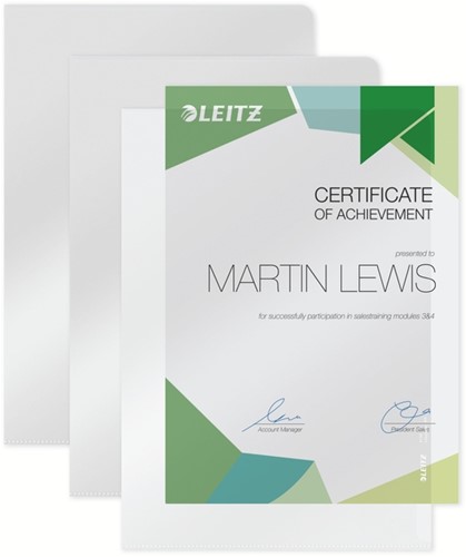 Insteekmap L-model Leitz Premium lasnaad copy safe 0.15mm PVC A4 transparant 100 stuks-4