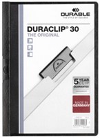 Klemmap Durable Duraclip A4 3mm 30 vellen antraciet/grijs-3