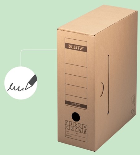 Archiefdoos met deksel Leitz Premium 120x275x325mm natuurbruin-11