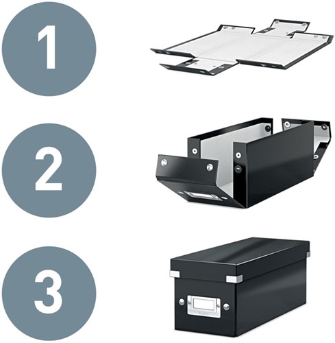 CD-opbergdoos Leitz Click & Store WOW  gerecycled karton 143x136x352mm wit-8