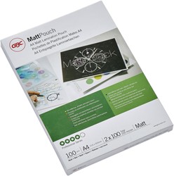 Lamineerhoes GBC A4 2x100micron mat 100 stuks