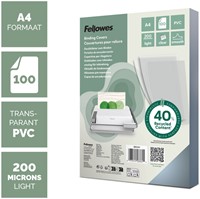 Voorblad Fellowes A4 PVC 200micron recycled 100 stuks-3