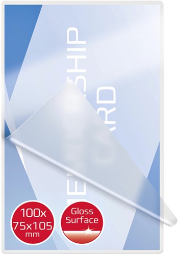 Lamineerhoes GBC club card 75x105mm 2x125micron 100 stuks-3